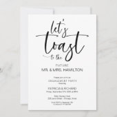 Trinquons Chic Invitation de Fiançailles Calligrap (Devant)