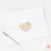 Trio Carriage Triplet Girl and Boy Sticker (Enveloppe)