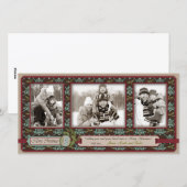 Trio Carte photo classique de Noël (Devant / Derrière)