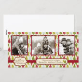 Trio Carte photo d'arbre de Noël (Devant / Derrière)