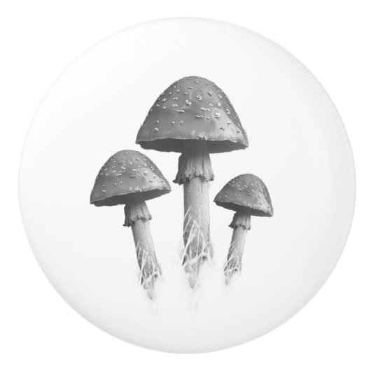 Trio de champignons poignée en céramique (Devant)
