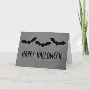 Trio de chauves-souris Halloween Carte de voeux, G