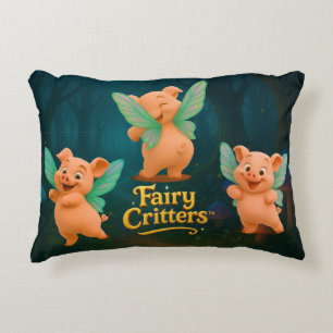 Trio de cochonnets fées Coussin déco