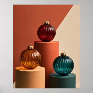 Trio de décorations de couleur bloc de rehausseurs