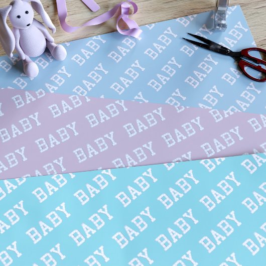 Trio de feuilles de papier d'enveloppement de Baby