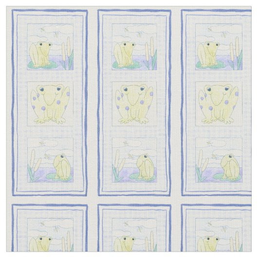 Trio de grenouilles sur En vichy tissu (Fermer)