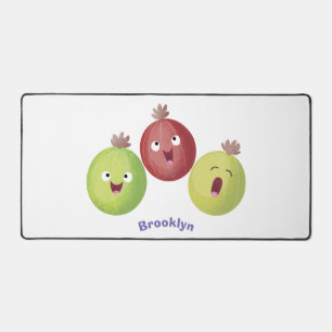 Trio de groseilles mignonnes chantant en dessin an