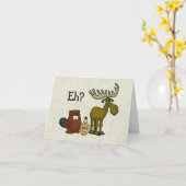 Trio de la fête du Canada : Castor, orignal, Carte (Fleur jaune)