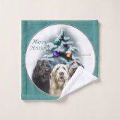 Trio de Labradoodle Noël (Gant de toilette)