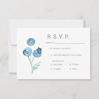 Trio de myrtilles biologiques aquarelle RSVP