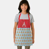 Trio de pain d'épices bleu, petit tablier (Insitu)