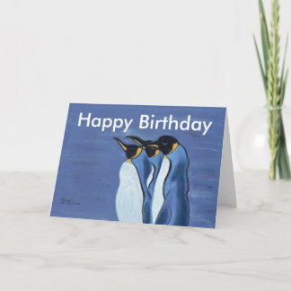 Trio de Penquin - carte d'anniversaire