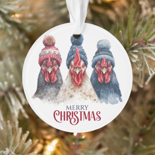 Trio de poules d'hiver Noël (Arbre)