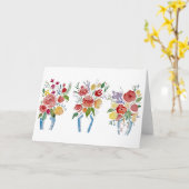 Trio d'été - Floral 5X7 - Carte de voeux vierge (Fleur jaune)