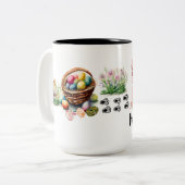 Trio Fantaisiste de Tasses de Lapins de Pâques (Devant gauche)
