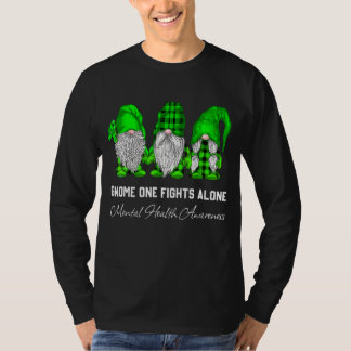 Trio Gnome vecht alleen Groen Lint Geestelijke Gez T-shirt