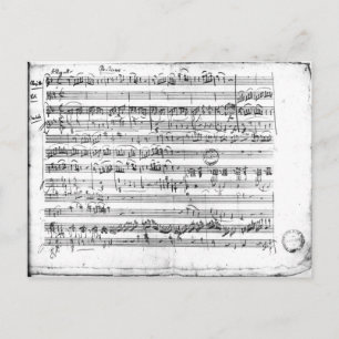 Trio, in E flat major "Kegelstatt" Briefkaart