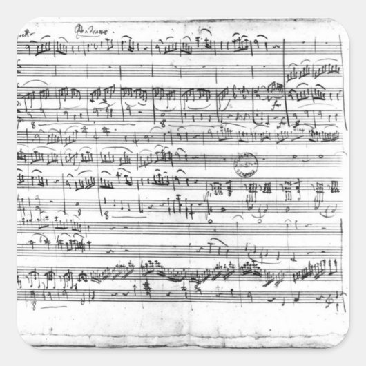 Trio, in E flat major "Kegelstatt" Vierkante Sticker (Voorkant)