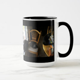 Trio in het venster mok