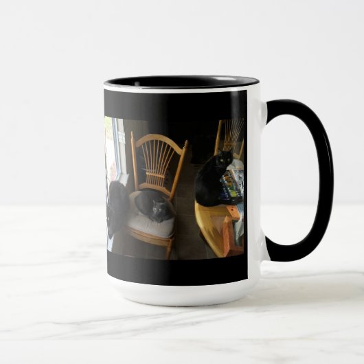 Trio in het venster mok (Rechts)