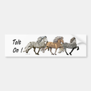 Trio in Tolt Bumpersticker