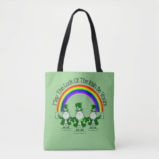 Trio Leprechaun sur tout le Sac fourre-tout d'impr (Devant)