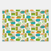 Trio moderne du milieu du siècle 4 feuilles de pap (Devant 2)