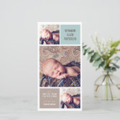 Trio moderne Photo Baby Boy Faire-part de naissanc (Debout devant)