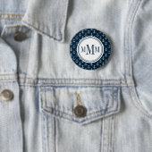 Trio Monogram Anchor Pattern Ronde Button 5,7 Cm (In situ)