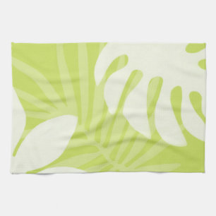 Trio Palm Feuilles Lime Green Serviette de cuisine