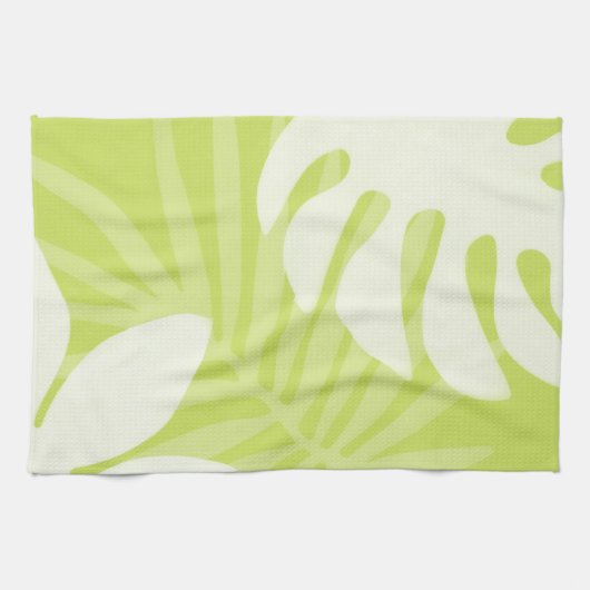 Trio Palm Feuilles Lime Green Serviette de cuisine (Horizontal)