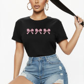 Trio Rose Ruban Mignon Coquette Tshirt Esthétique