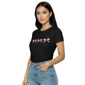 Trio Rose Ruban Mignon Coquette Tshirt Esthétique