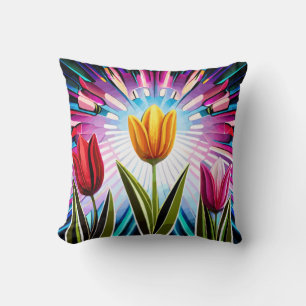 Trio Tulips: Een springen van Springtime Beauty Kussen
