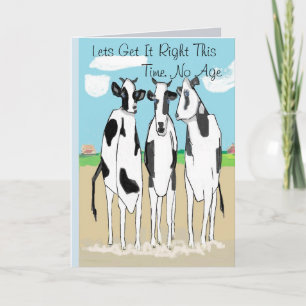 Trio van Birthday Greeting Koeien Kaart