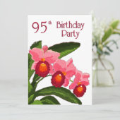 Trio van Cattleyas Birthday Party 95 Kaart (Staand voorkant)