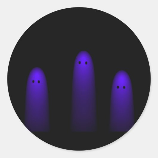 Trio van geesten ( Paars ) Ronde Sticker (Voorkant)