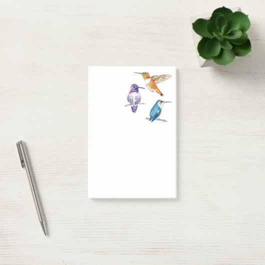 Trio van Hummingvogels Post-it® Notes (Kantoor)