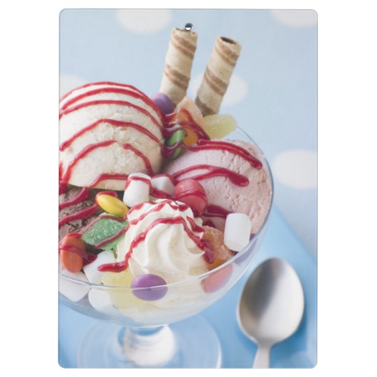 Trio van Ice Cream en Sweet Sundae Klembord (Achterkant)