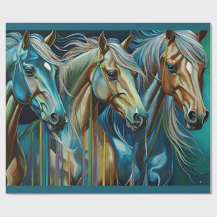 Trio van Paarden Cadeaupapier