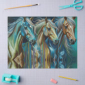 Trio van Paarden Tissuepapier (Craft)