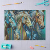 Trio van Paarden Tissuepapier (Craft)