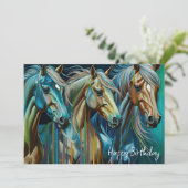 Trio van Paarden Verjaardag (Staand voorkant)