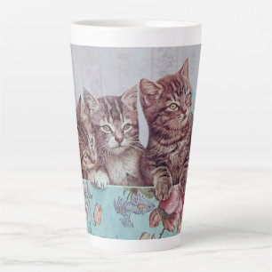  trio van schattige Kittens in doos Latte Mok