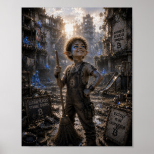 Triomf / Schoonmaker / Binnenplaatsen van gebouwen Poster