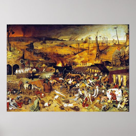 Triomf van de Dood (door Pieter Bruegel) Poster (Voorkant)