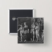 Triomf van de lente vierkante button 5,1 cm (Voorkant /achterkant)