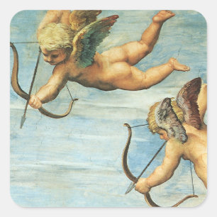 Triomf van Galatea Angels door Raphael Sanzio Vierkante Sticker