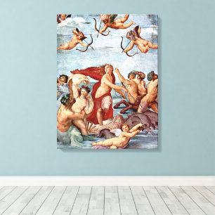 Triomf van Galatea door Raphael Sanzio Canvas Afdruk