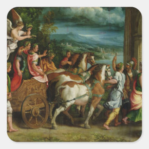 Triomf van Titus en Vespasian, c.1537 Vierkante Sticker